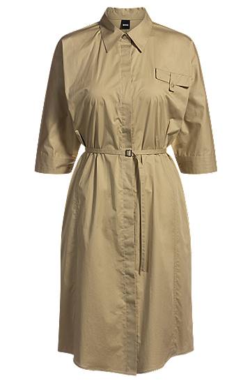 Relaxed-Fit Stretch Cotton Shirt Dress