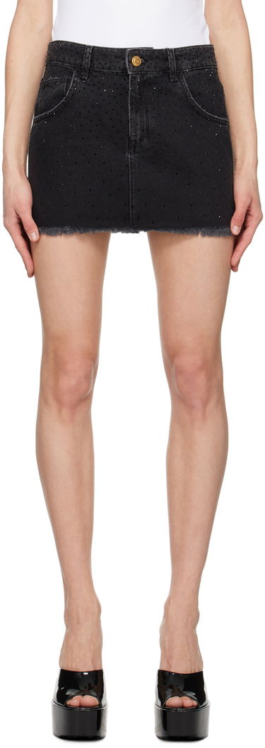 Пола Blumarine Blumarine Embellished Denim Mini Skirt Черно | P322G117A, 0