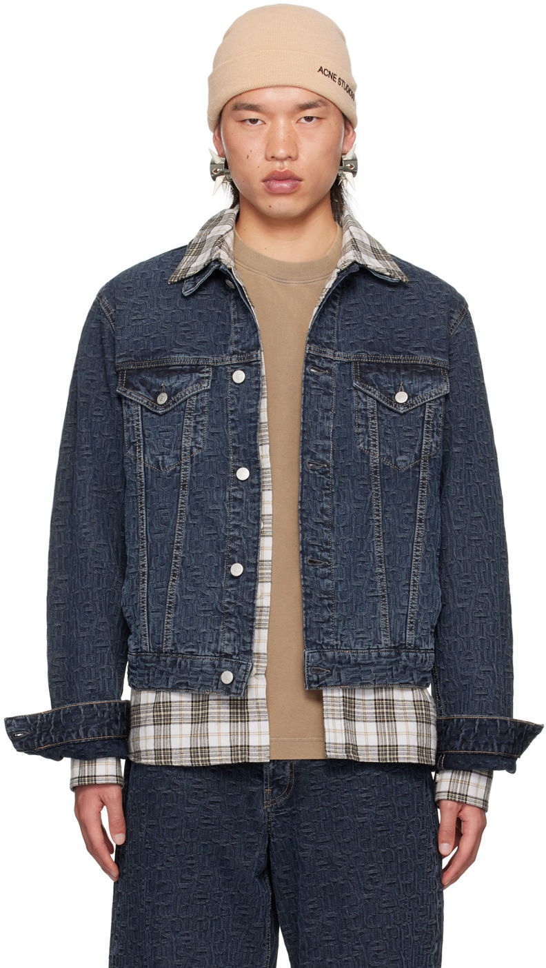 Яке Acne Studios Blue Cropped Denim Jacket Синьо | B90775-, 0