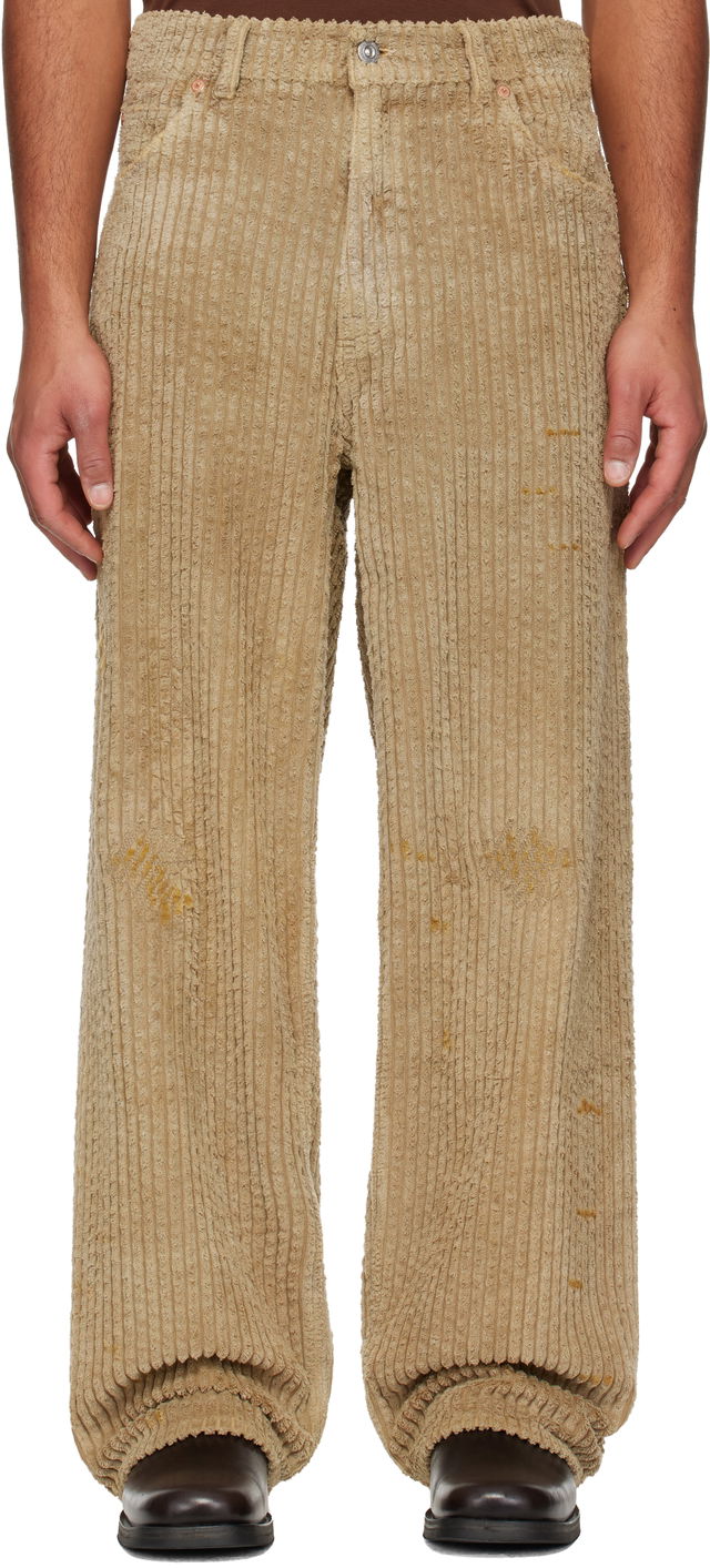Vast Cut Distressed Corduroy Trousers