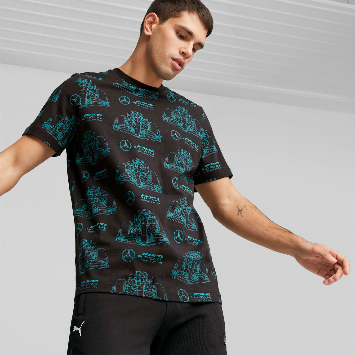 Тениска Puma Mercedes-AMG PETRONAS Motorsport T-Shirt Черно | 621156_01, 1