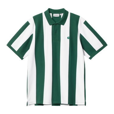 Поло тениска Carhartt WIP Hinton Polo Tee Зелено | I032972_23V_XX, 5
