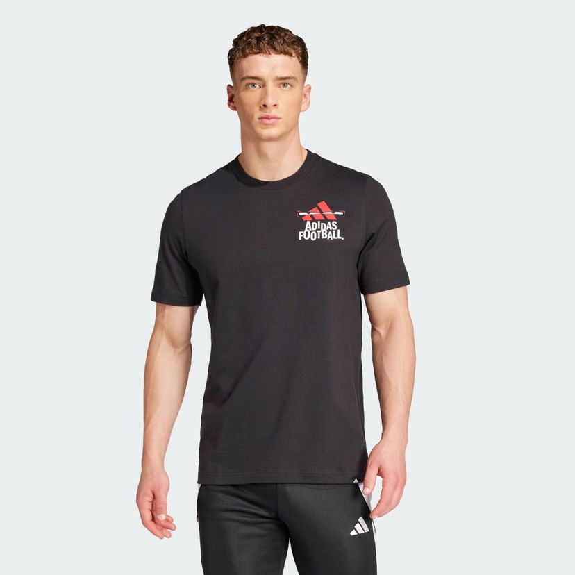 Тениска adidas Performance Football Black Graphic T-Shirt Черно | JD8216