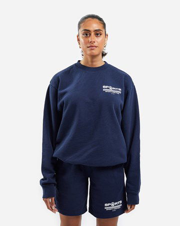 Суитчър Sporty & Rich Sports Crewneck Тъмно синьо | CR492NA, 1