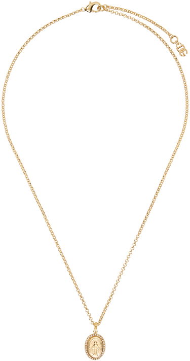 Колие Dolce & Gabbana Gold Graphic Pendant Necklace Многоцветен | WNN5D6W1111, 0