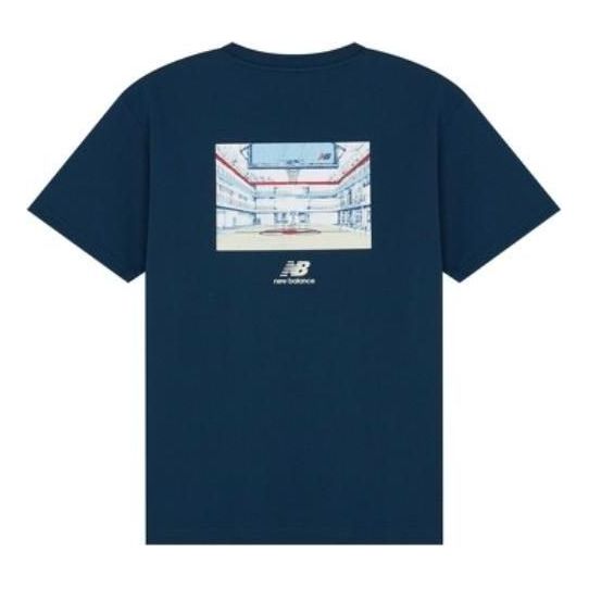 Тениска New Balance ANB Graphic T-Shirt Тъмно синьо | AMT22377-BGV