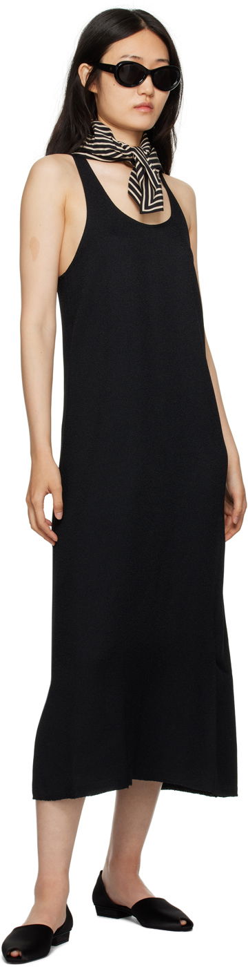 Pокля TOTEME TOTEME Scoop Neck Maxi Dress Черно | 233-6033-280, 3