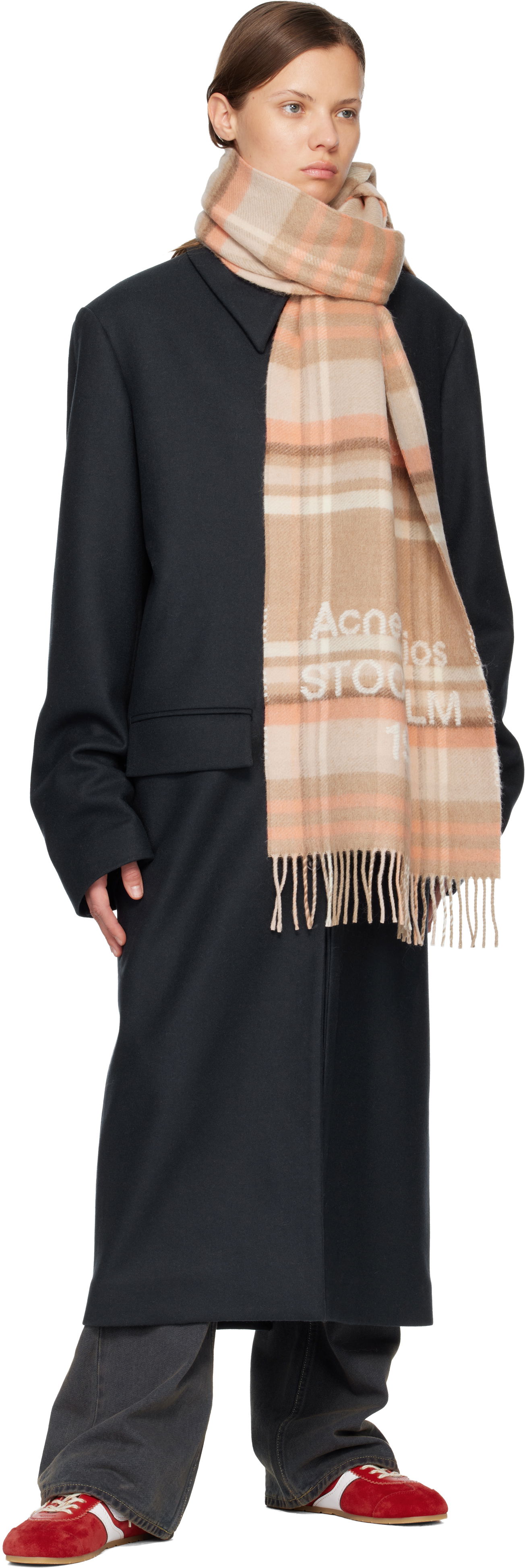 Шал Acne Studios Wide Check Stockholm 1996 Scarf Многоцветен | CA0385-, 1