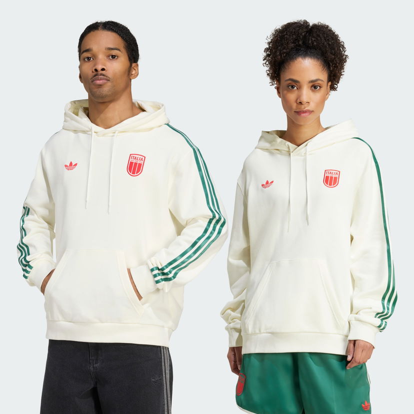 Суитчър adidas Performance Italy Hoodie Бяло | JW9731