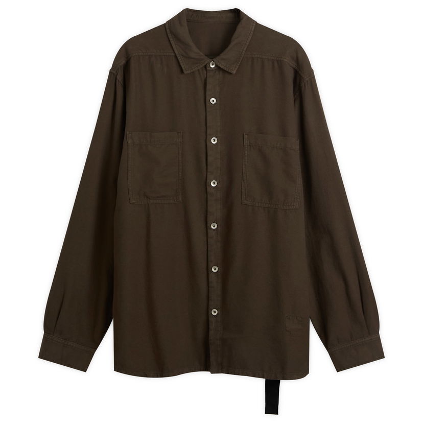Риза Rick Owens DRKSHDW Jumbo Overshirt, Size Large Кафяво | DU02E7299-CFL-78