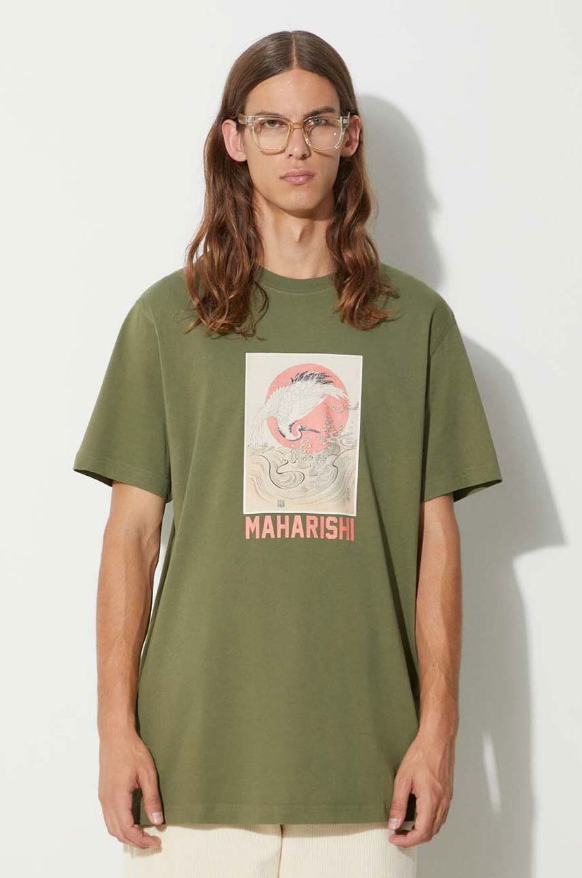 Тениска Maharishi Peace Crane Graphic T-shirt Зелено | 1072.OLIVE