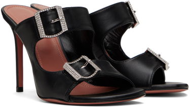 Аксесоари Amina Muaddi Amina Muaddi Millie Heeled Sandals Черно | MILLIE SLIPPER ST NAPPA, 3