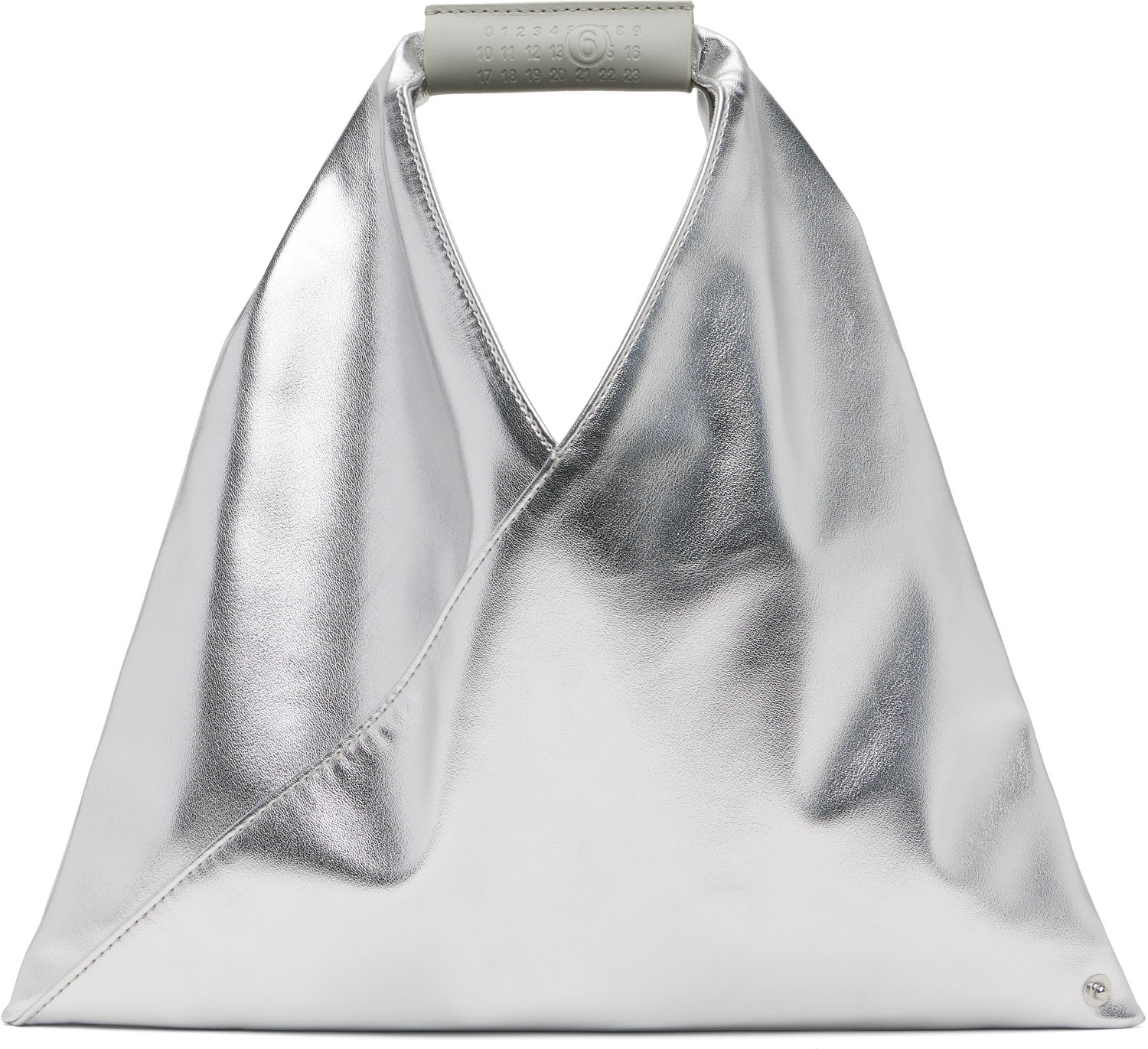 Дамска чанта Maison Margiela MM6 Maison Margiela Triangle Mini Tote Металик | SB6WD0013 P8496, 0