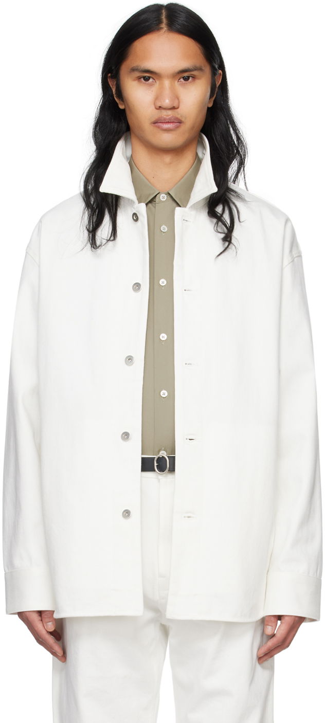 Риза Jil Sander Buttoned Denim Shirt Бяло | J23DL0101_J46544