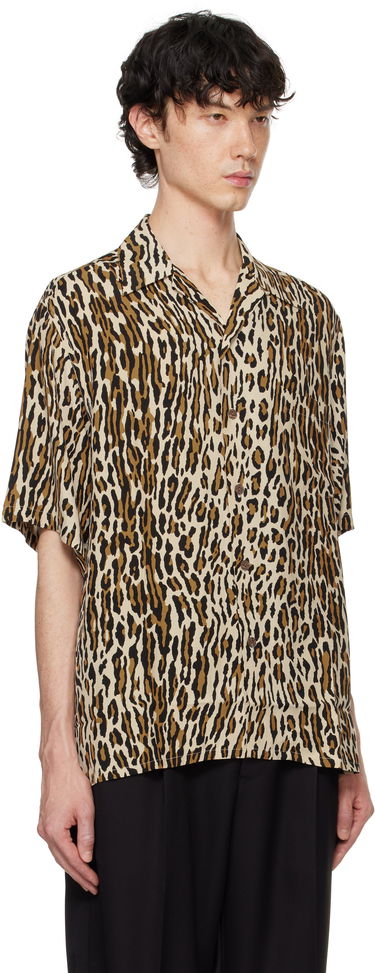 Риза WACKO MARIA WACKO MARIA Leopard Print Shirt Бежово | 24FWE-WMS-HI01, 1