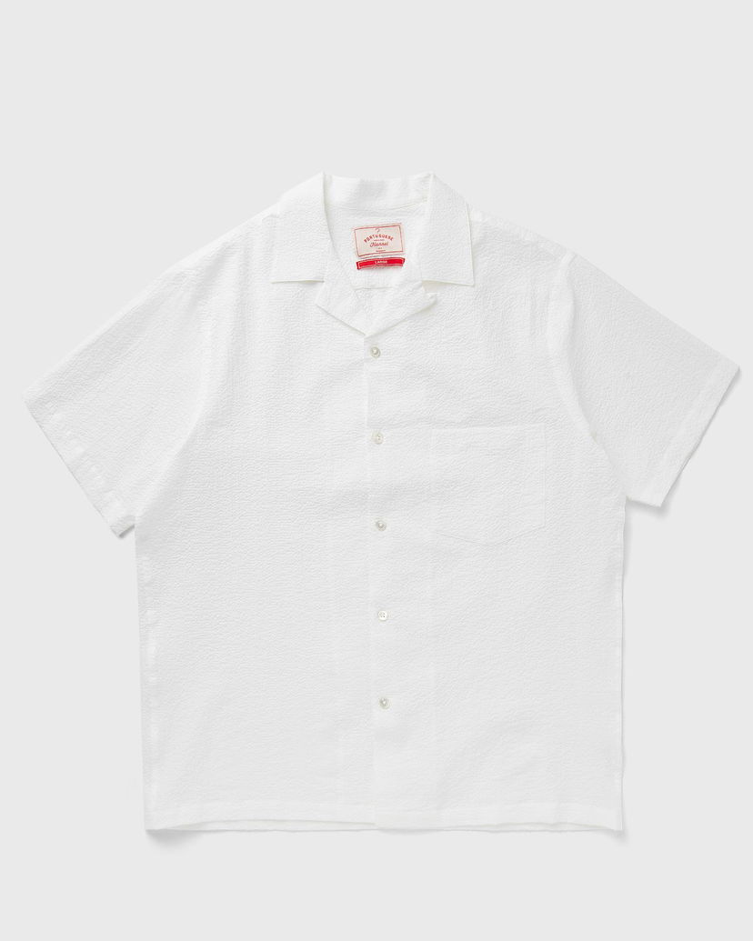 Риза Portuguese Flannel Short Sleeve Shirt Бяло | SS25.042.WHITE