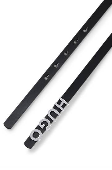 Колани BOSS HUGO Leather Belt with Logo Buckle Черно | 50536876, 1