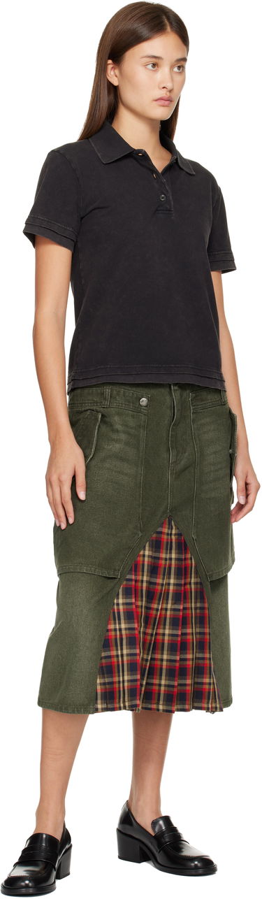 Пола Andersson Bell Raptor Layered Pleats Denim Midi Skirt Многоцветен | apa860w, 3