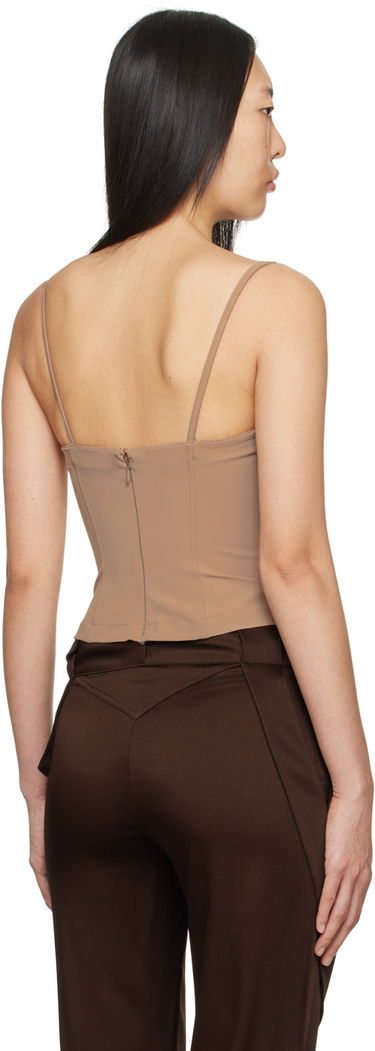 Потник Blumarine Lace Tie-Front Tank Top Бежово | P422C261A, 2