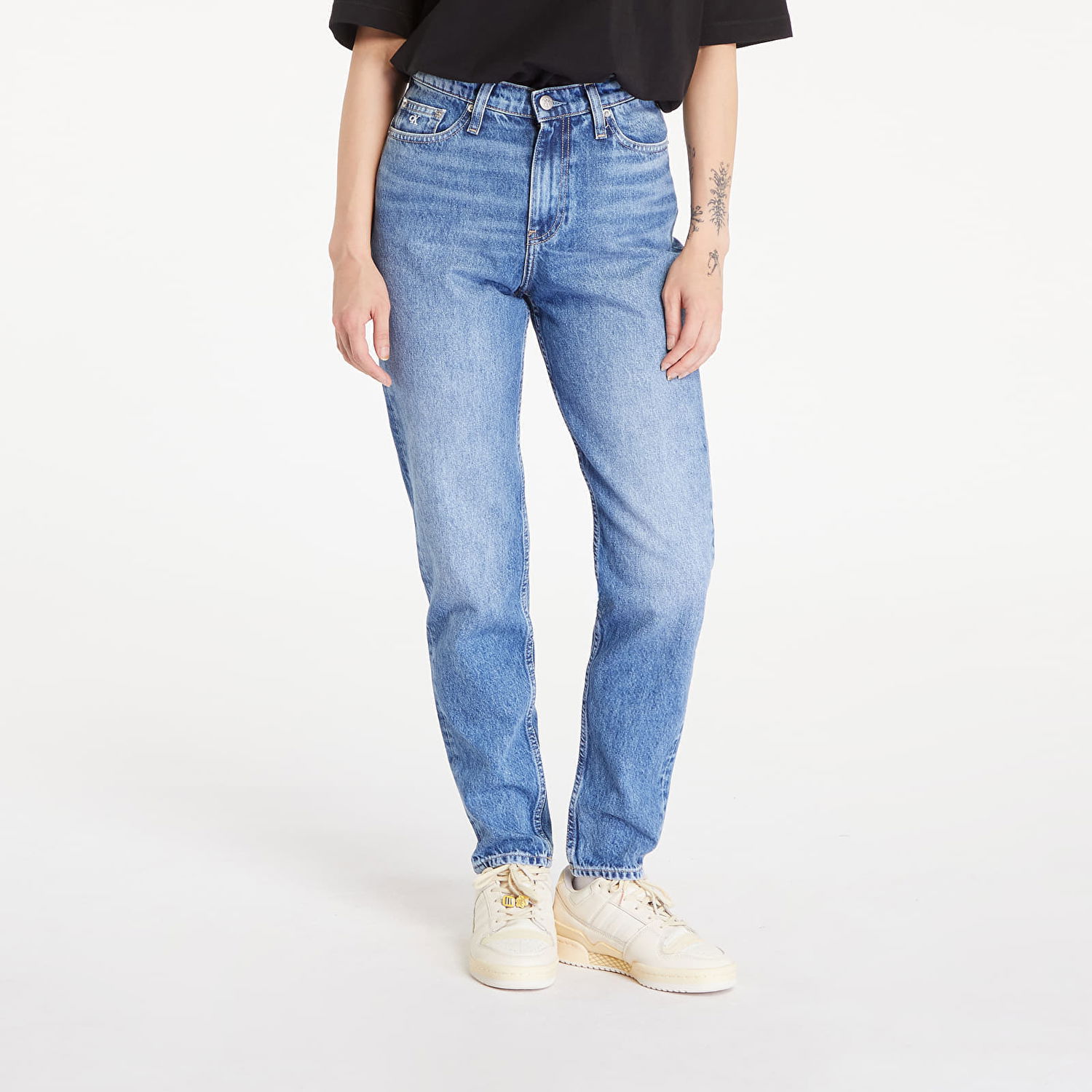Дънки CALVIN KLEIN Mom Jean Denim Medium Синьо | J20J223655 1A4, 0