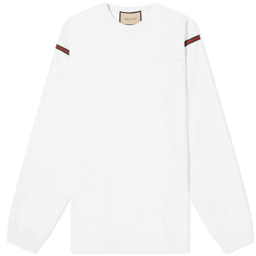 Тениска Gucci Tape T-Shirt Бяло | 768441-XJF3T-9088