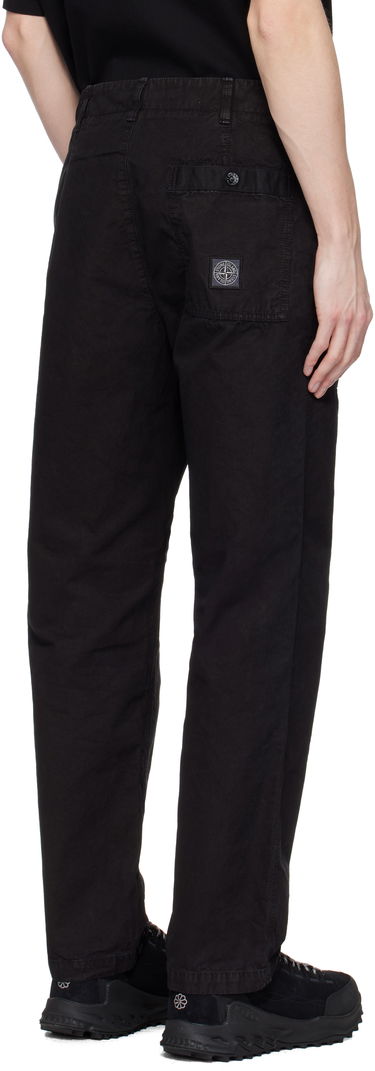 Карго панталони Stone Island Stone Island Brushed Organic Cotton Canvas Old Effect Trousers Черно | K1S15 3100023 S00WA, 2
