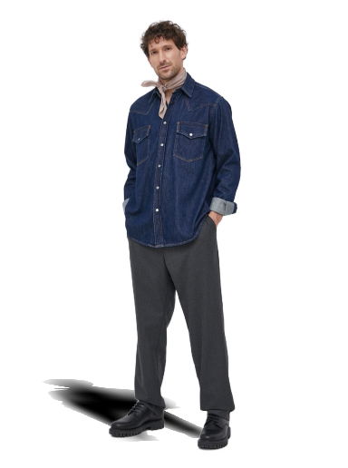 Риза BOSS Denim Shirt Тъмно синьо | 50489489