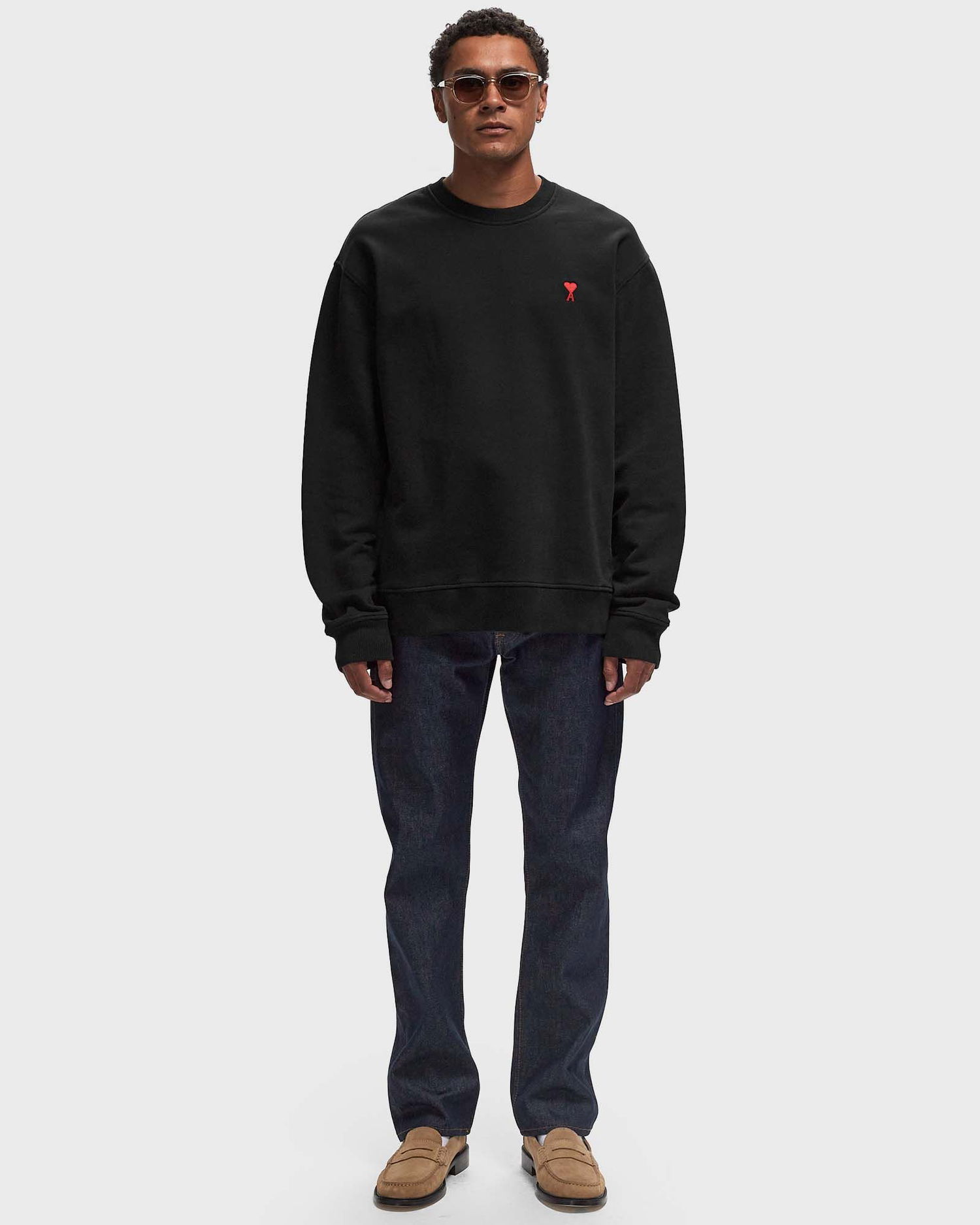 Суитчър AMI Sweatshirt Черно | BFUSW001 730 001, 1