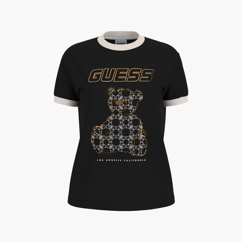 Тениска GUESS Logo Bear T-Shirt Черно | V4BI02K8FQ4-JBLK