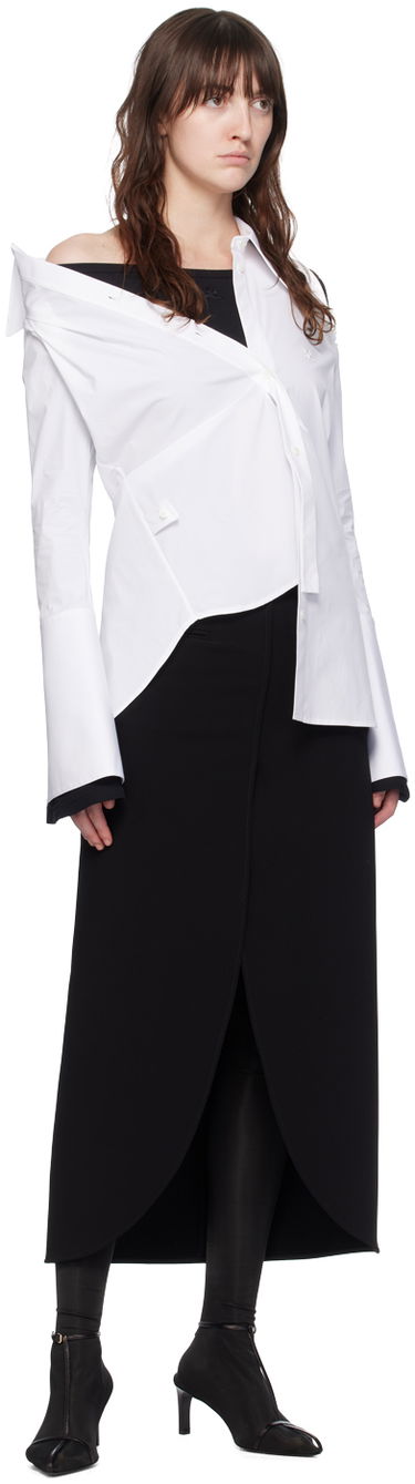 Риза Courrèges Modular Off Shoulder Shirt Бяло | 224CCH056CO0121, 3