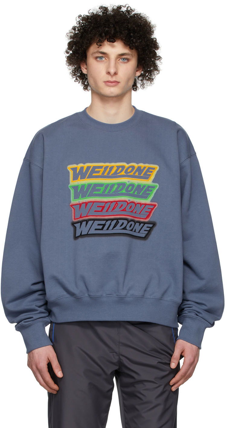 Суитчър We11done We11done French Terry Sweatshirt Синьо | WD-TS1-22-651-U-NV, 0