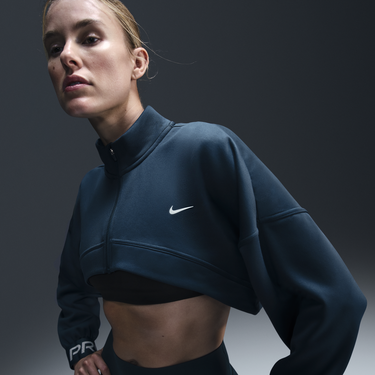 Суитчър Nike Cropped Fleece Sweatshirt Тюркоазено | fv8097-478, 4