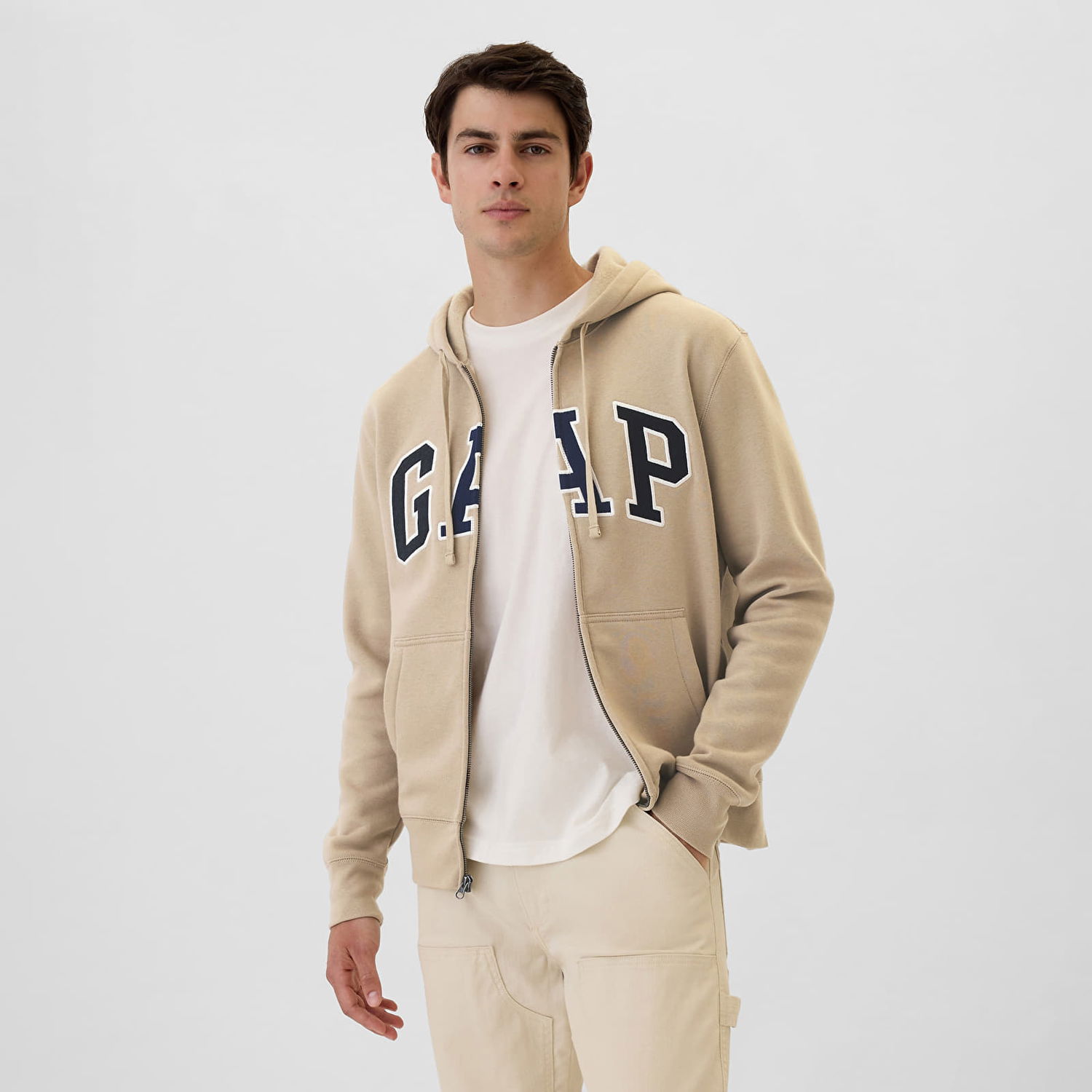 Суитчър GAP Fullzip Hoodie Khaki Зелено | 543914-00, 0