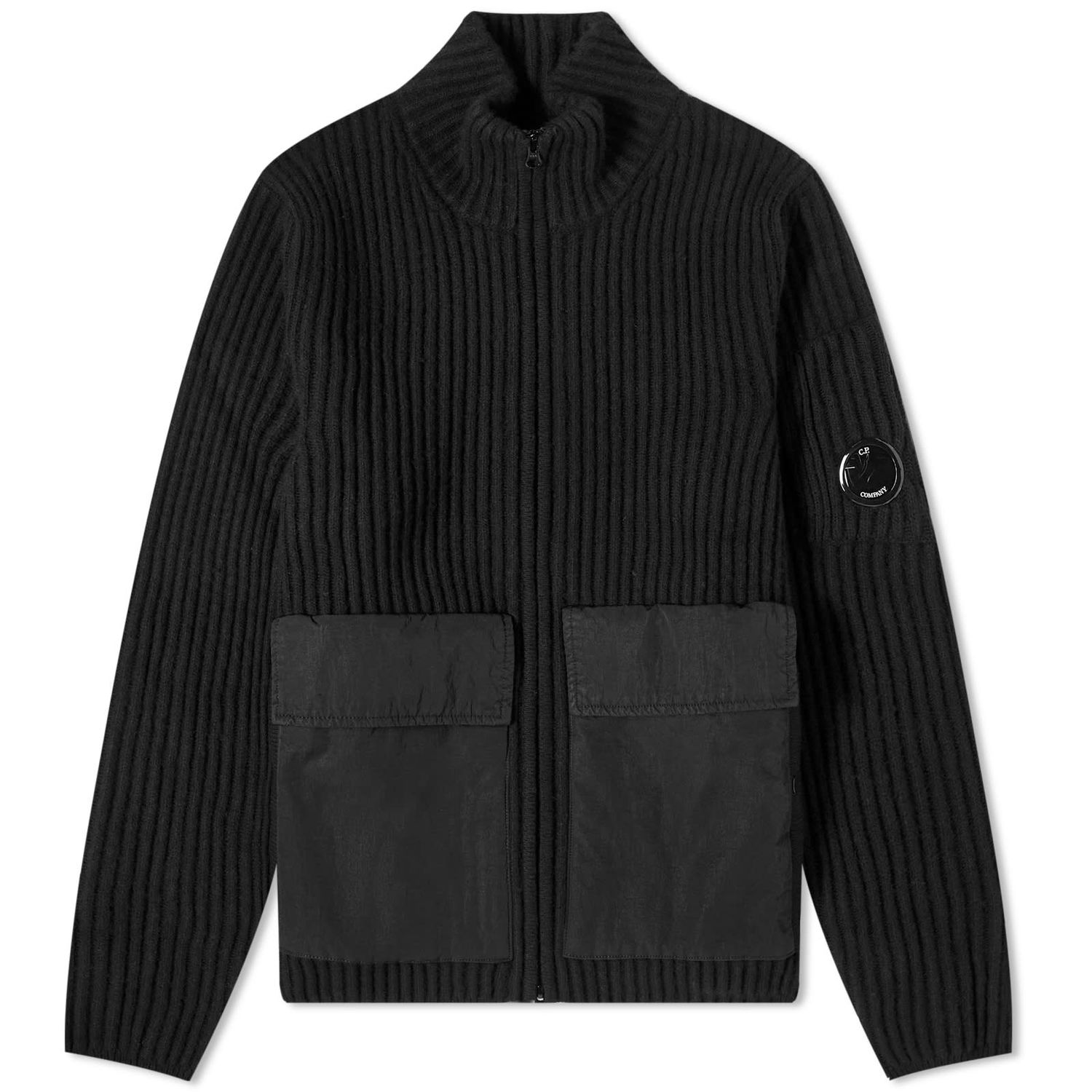 Суитчър C.P. Company Lambswool Mixed Zip Hoodie Черно | 15CMKN226A-005504M-999, 0
