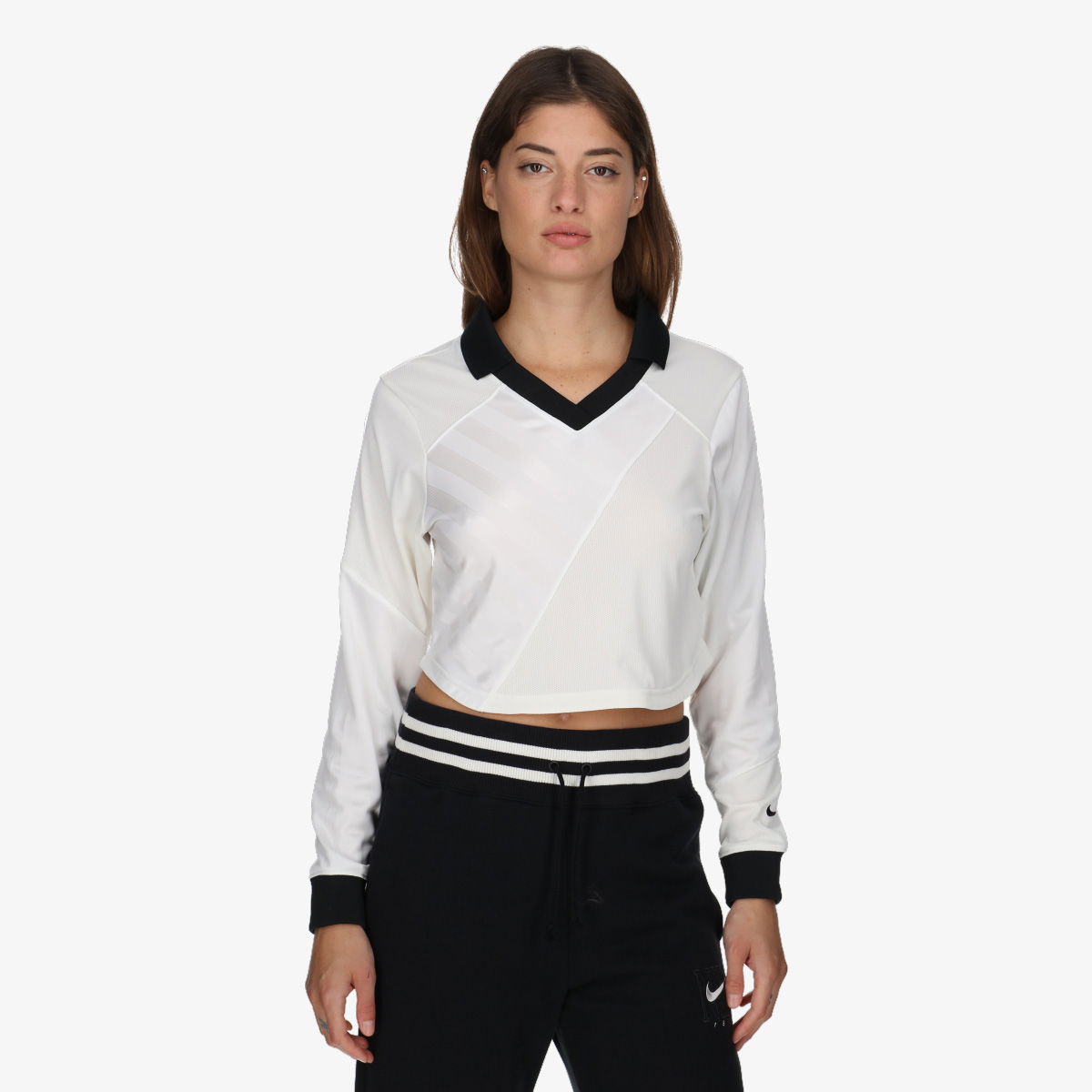 Съкратен топ Nike NSW Street Long Sleeve Crop Jersey Бяло | HF9507-100, 0