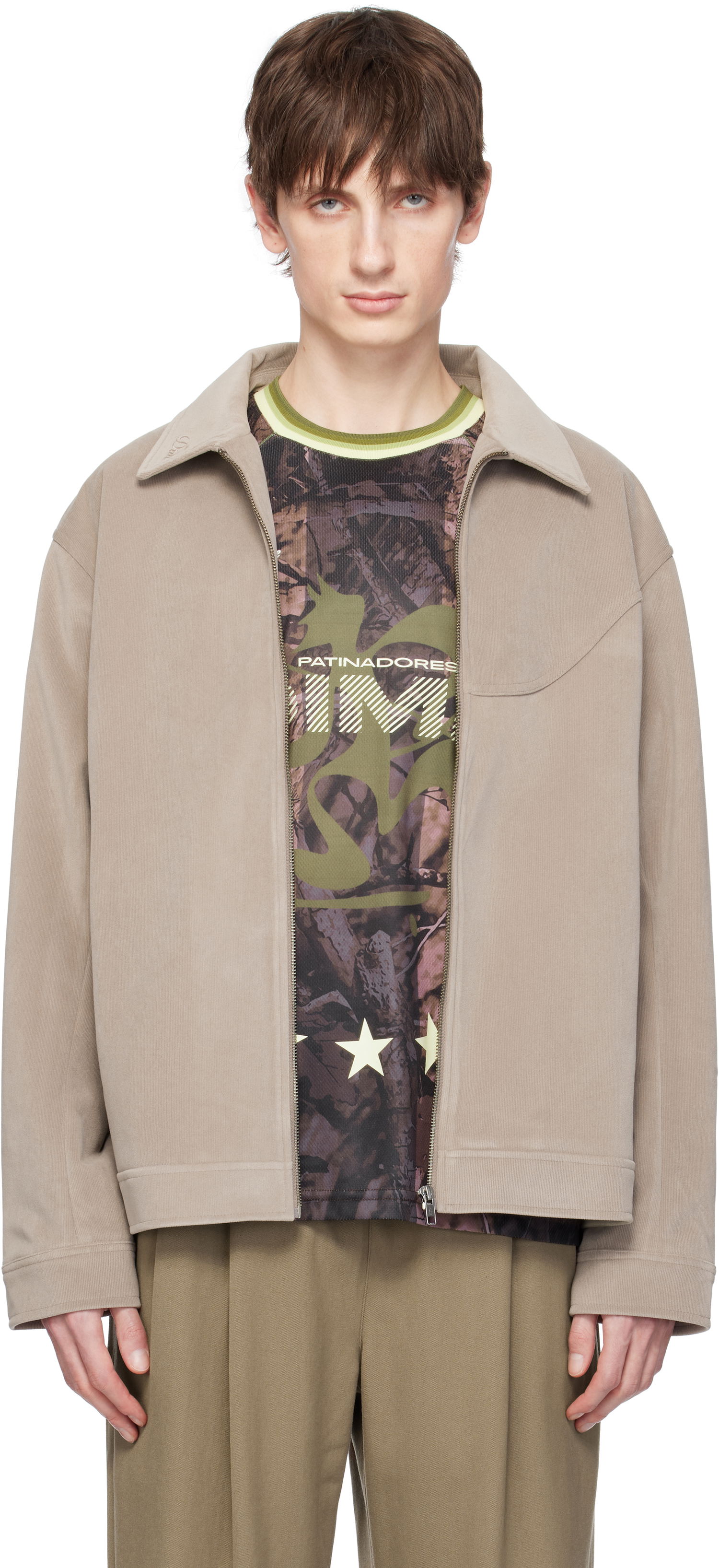 Яке Dime Dime Cord Zip Jacket Бежово | DIMESP252TAU, 0