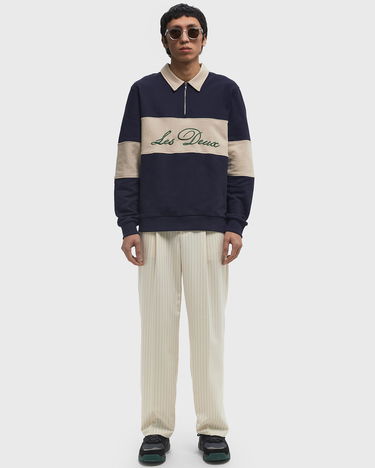 Пуловер Les Deux Cory Zipper Rugby Sweatshirt XXL Тъмно синьо | LDM200180-460817, 1