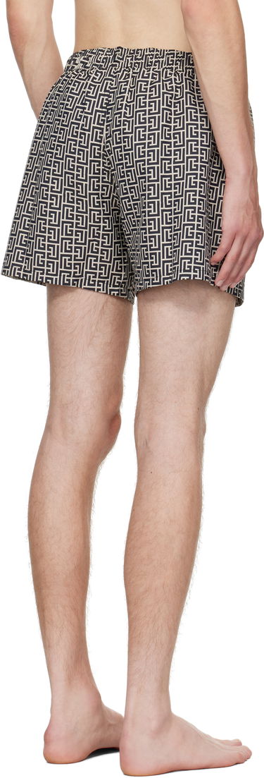 Бански Balmain Balmain Monogram Swim Shorts Бежово | BWB671500, 2