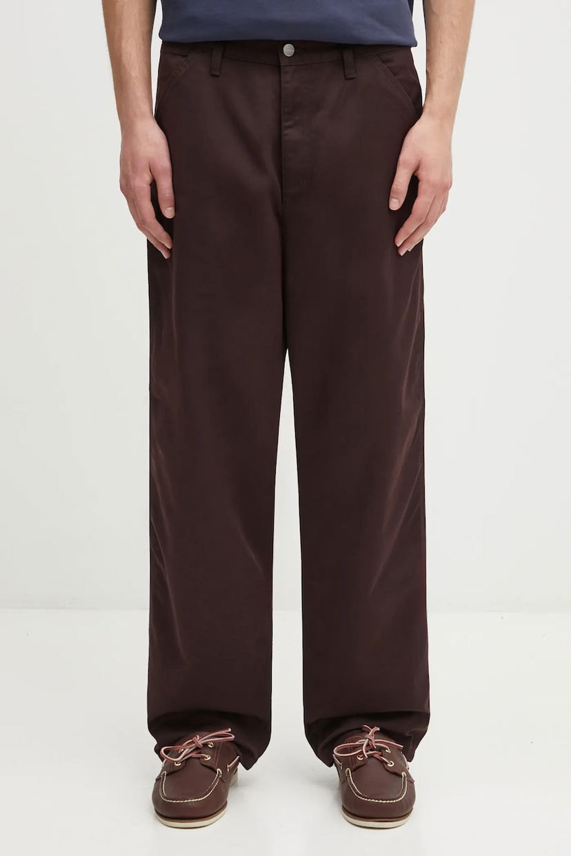 Панталони Carhartt WIP Relaxed Fit Simple Pant Trousers Кафяво | I034907.33H02