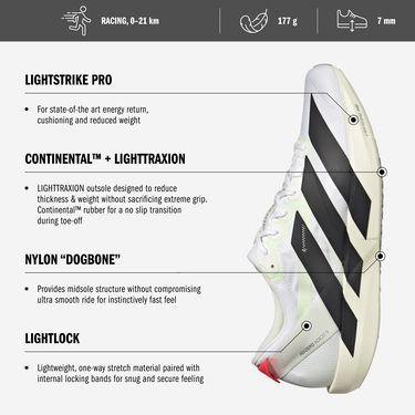 Кецове и обувки adidas Performance ADIZERO ADIOS 9 Жълто | ih5066, 8