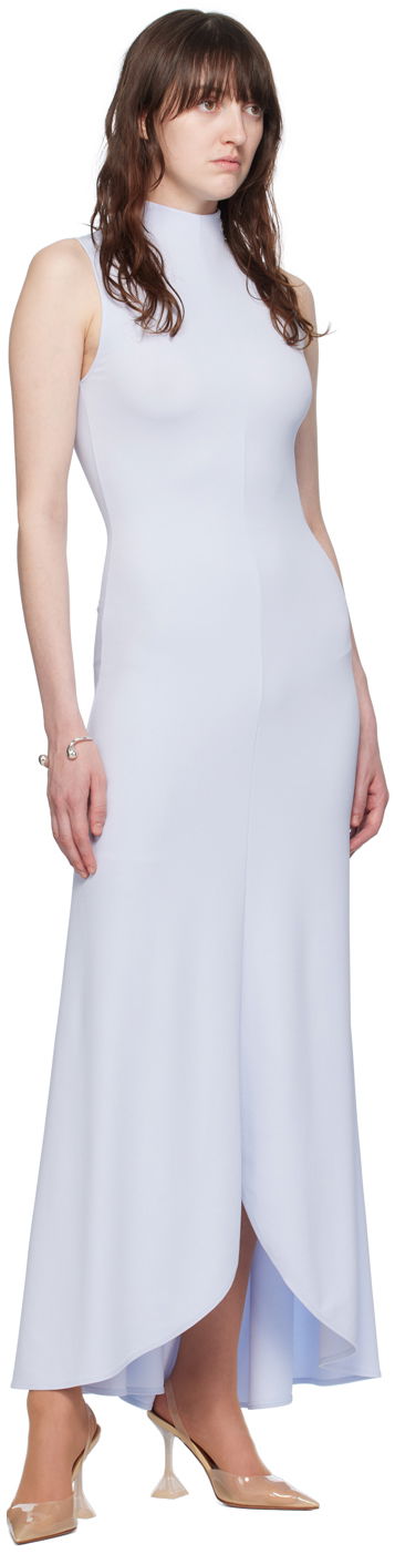 Pокля Courrèges Mock Neck Maxi Dress Синьо | 224JRO425JS0066, 3