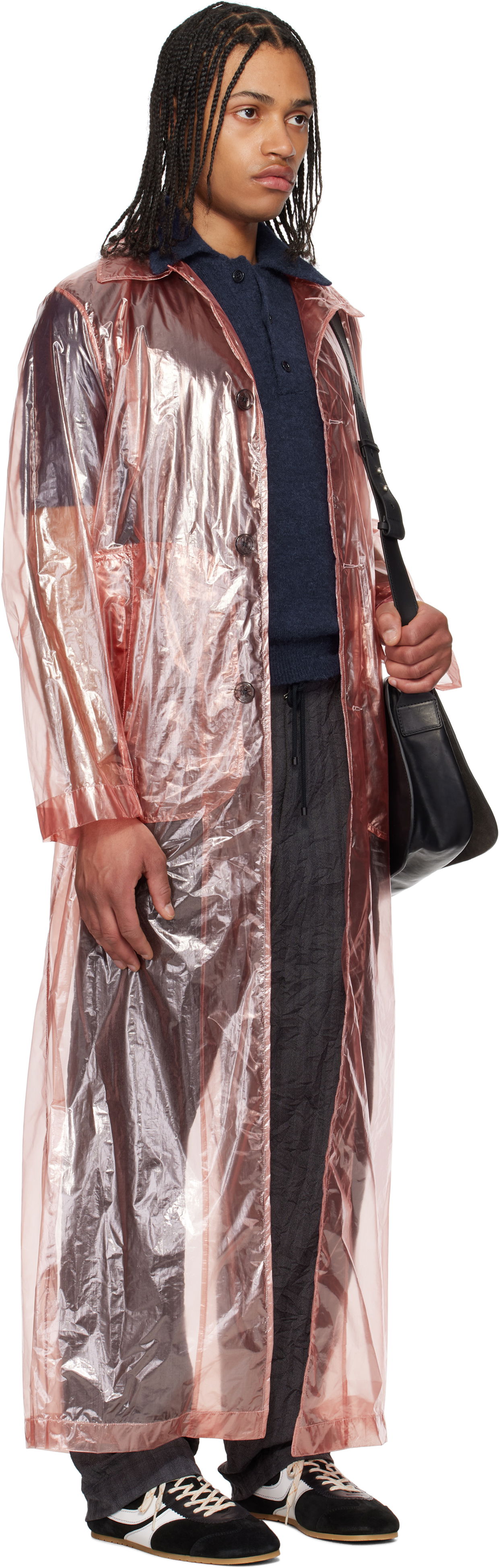 Дъждобран Dries Van Noten Dries Van Noten Loose Fit Mac Coat Розово | 251-020214-1258, 1