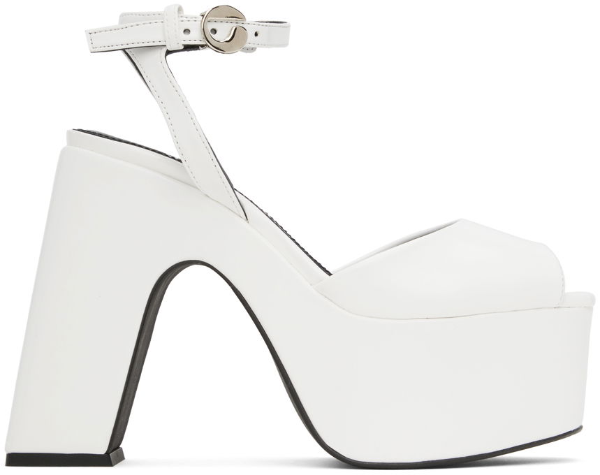 Кецове и обувки Coperni Bridge Platform Sandals Бяло | COPSH14463, 0