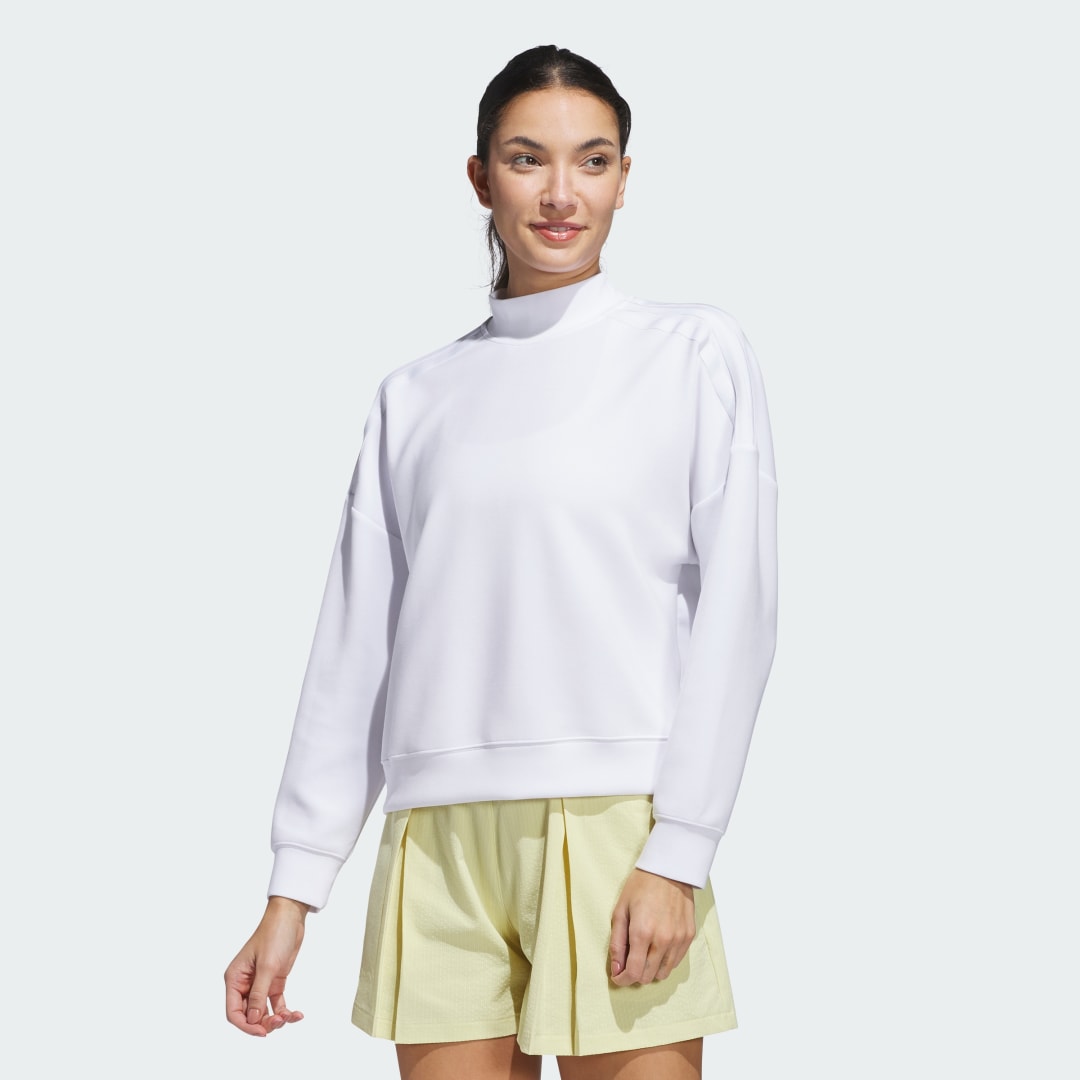 Пуловер adidas Performance Beyond Spacer Mock Neck Sweatshirt Бяло | JE7366, 0