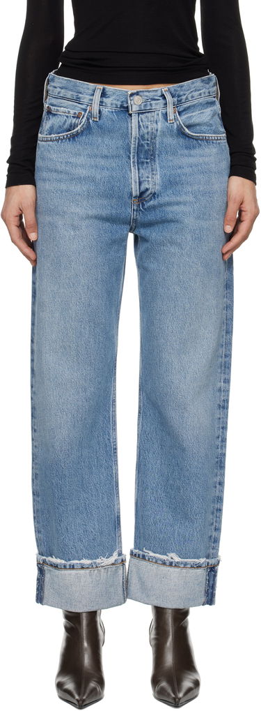 Дънки AGOLDE AGOLDE Fran Low Slung Straight Jeans Синьо | A9157-1141, 0