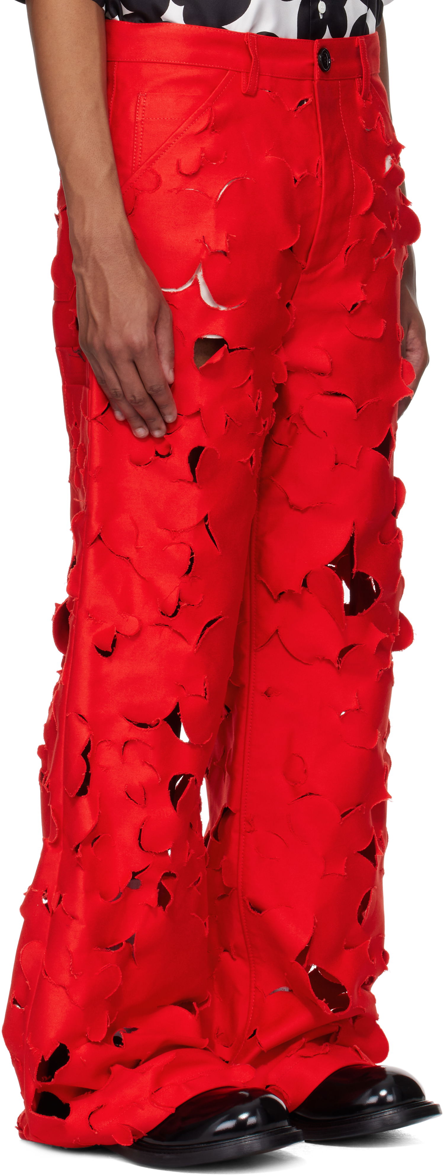 Панталони Marni Marni Cut-Out Cargo Pants Червено | PUMU0287S0 USR012, 1