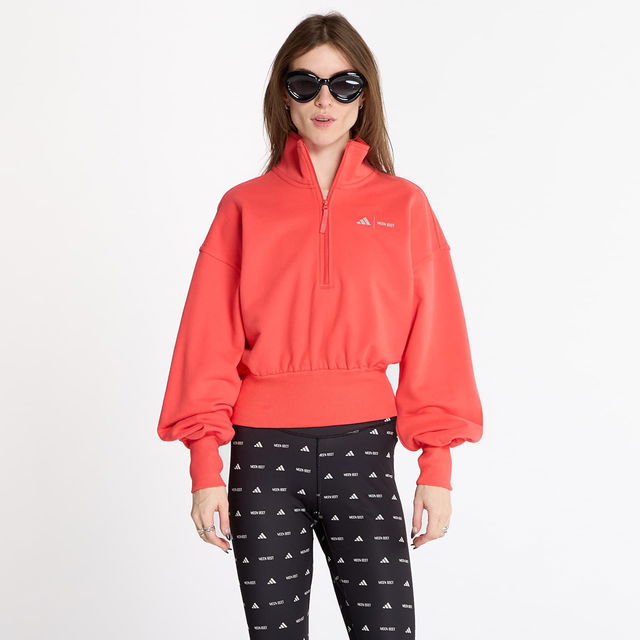 adidas x Moonboot Cropped Half-Zip Tracksuit Top with Puffed Sleeves