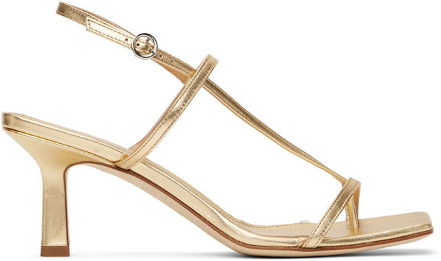 Aeyde Elise Leather Toe-Post Heeled Sandals