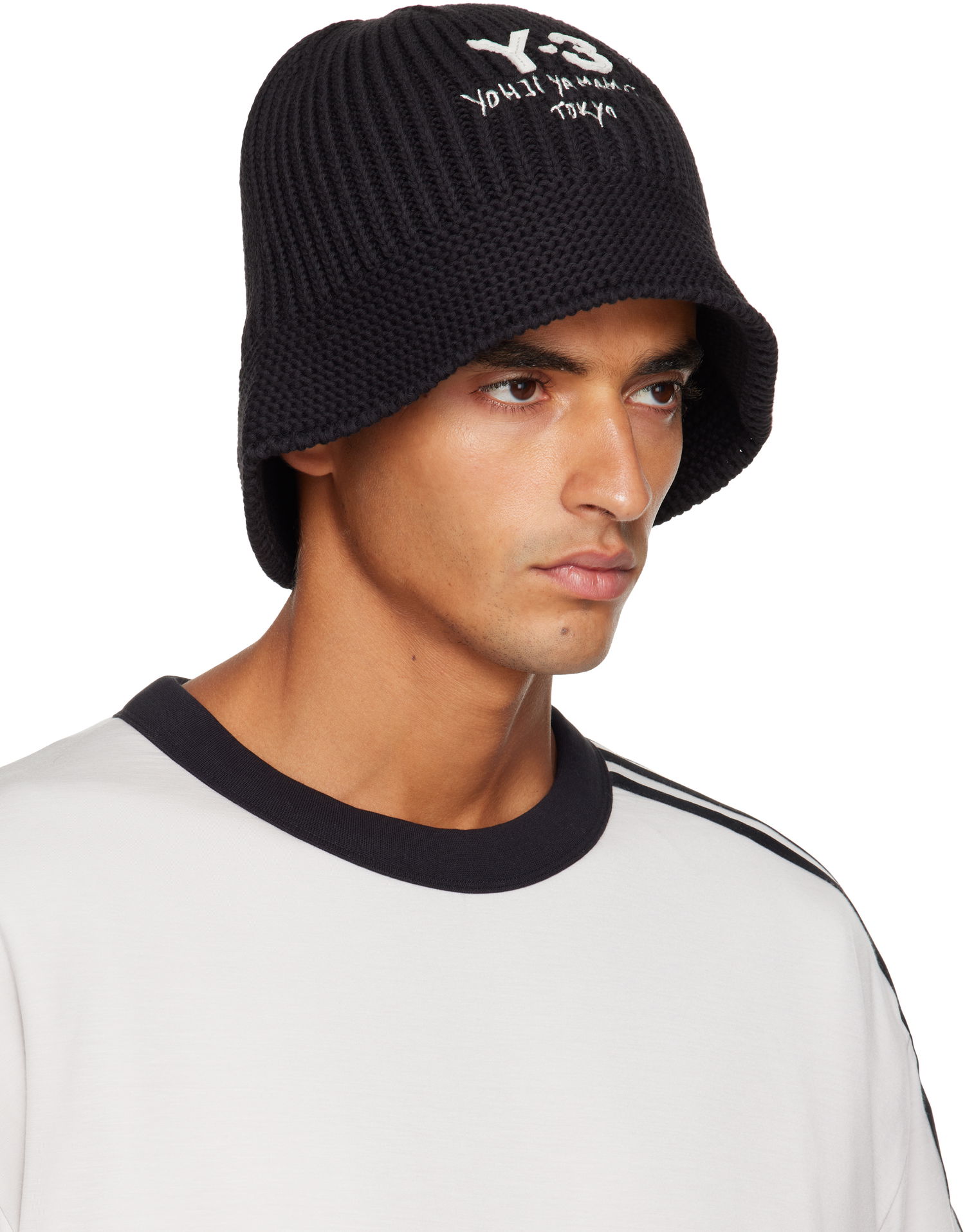 Шапка Y-3 Y-3 Heritage Knit Bucket Hat Черно | JX8305, 1