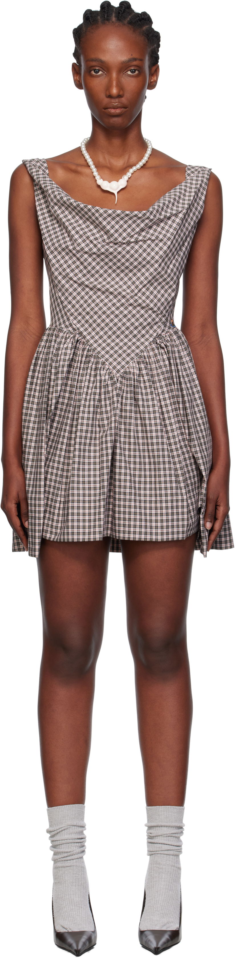 Pокля Vivienne Westwood Vivienne Westwood Sunday Plaid Mini Dress Многоцветен | 1101039H-W0178-